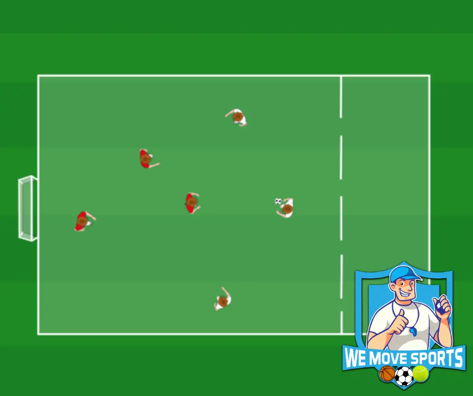 Doelpoging voorkomen in afbouwend teambal