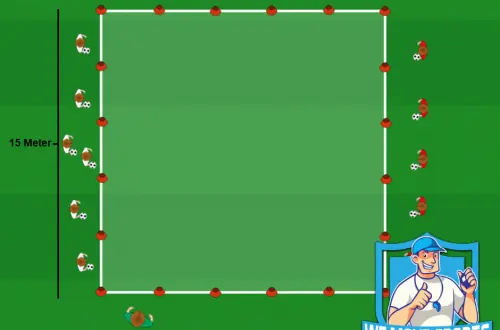 Voetbal oefening