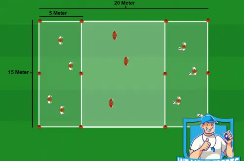 Voetbal oefening