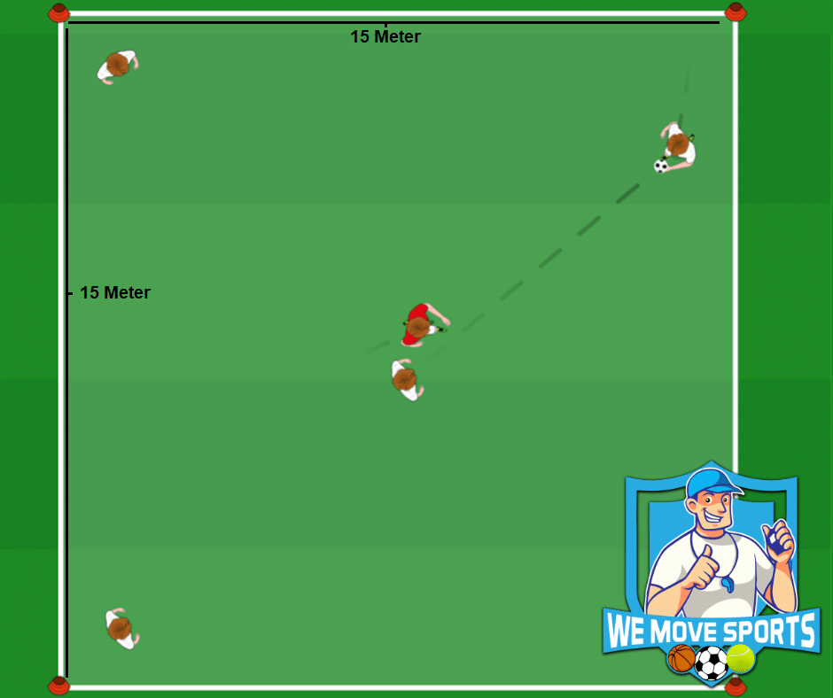 Voetbal oefening