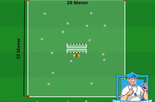 Voetbal oefening