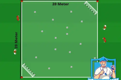 Voetbal oefening jo 6