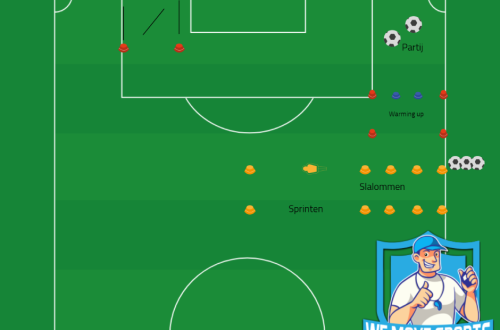 Dribbelen met slalom