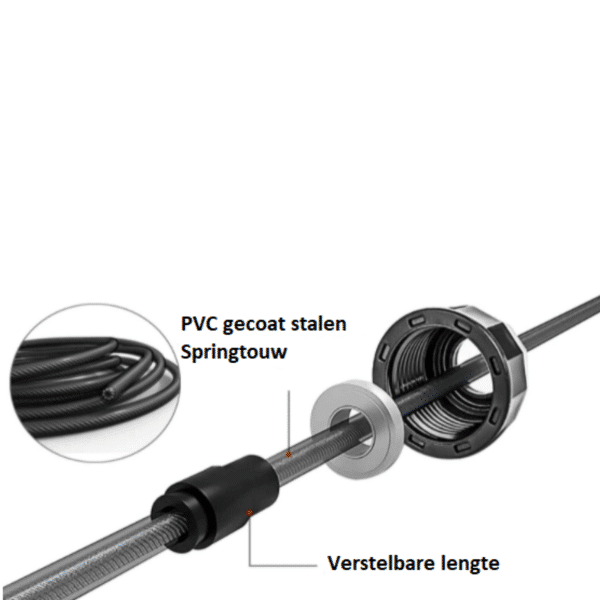 Zwart springtouw