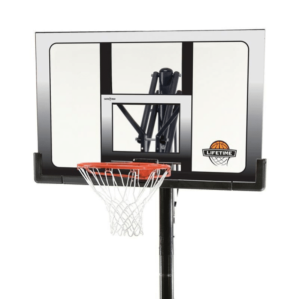 basketbalpaal transparant wit zwart