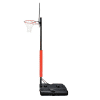 Basketbalpaal met rechthoekig bord zijkant