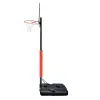 Basketbalpaal met rechthoekig bord zijkant