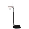 Basketbalpaal zwart en rood zijaanzicht