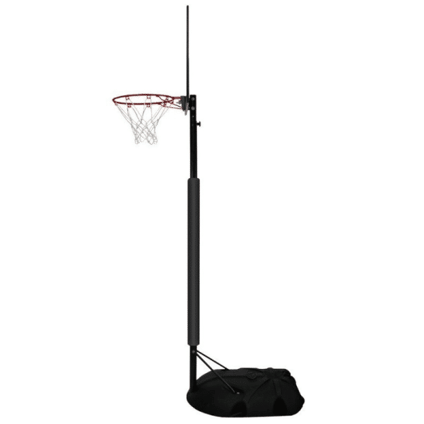 Basketbalpaal zwart en rood zijaanzicht