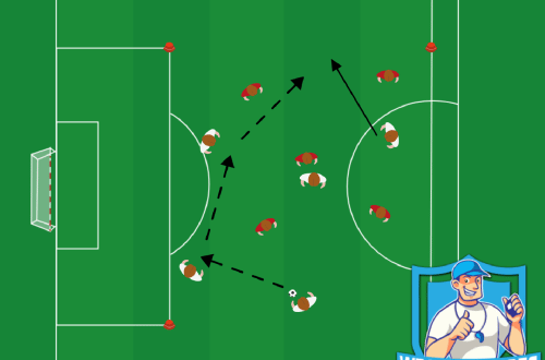Voetbal oefening