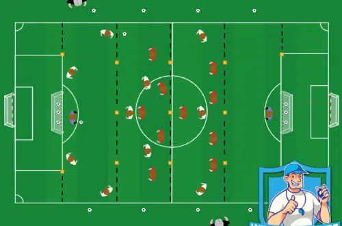 Voetbal oefening