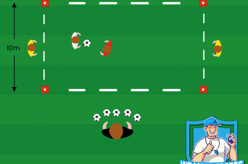 Voetbal oefening