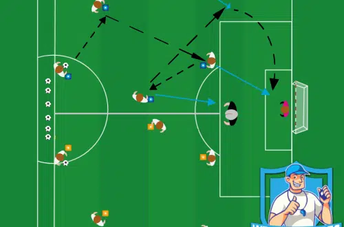Voetbal oefening
