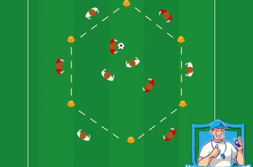 Voetbal oefening