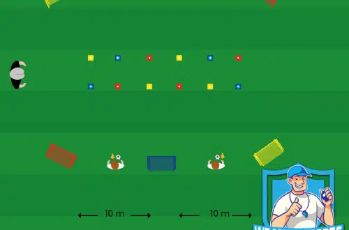 Voetbal oefening