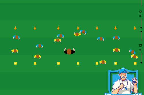 Voetbal oefening