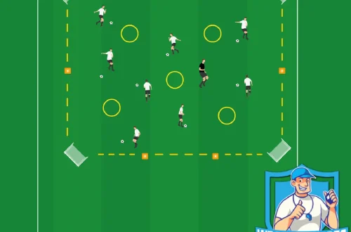 Voetbal oefening