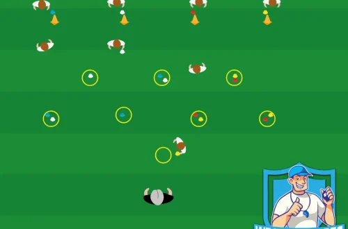 Voetbal oefening