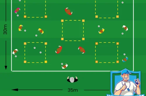 Voetbal oefening