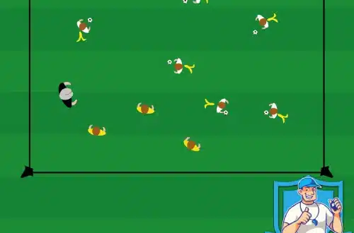 Voetbal oefening