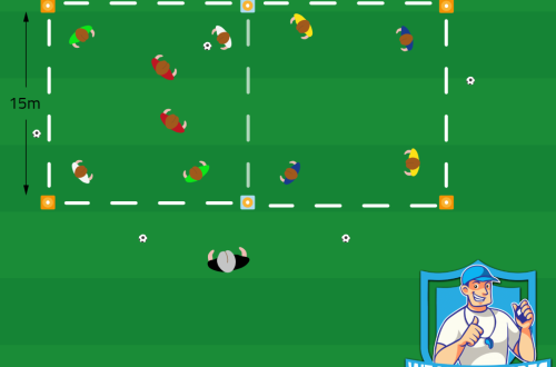 Voetbal oefening