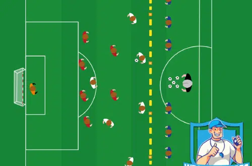 Voetbal oefening