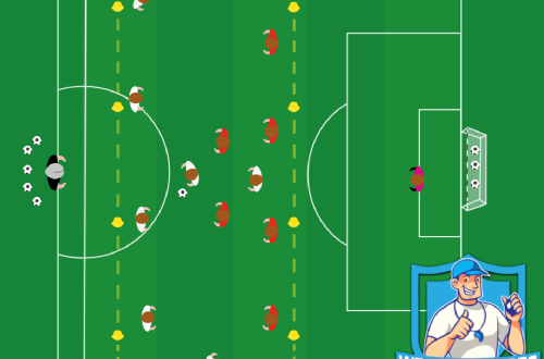 Voetbal oefening