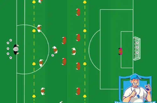 Voetbal oefening