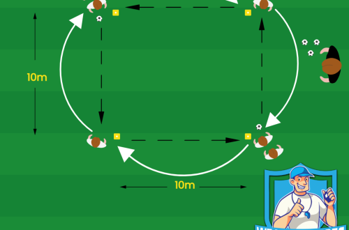 Voetbal oefening