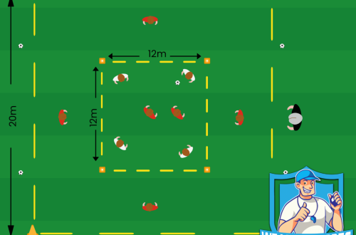 Voetbal oefening