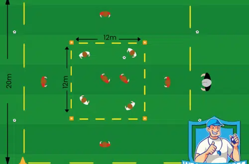 Voetbal oefening