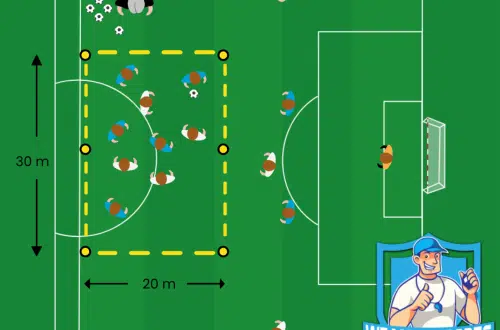 Voetbal oefening