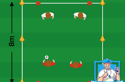 Voetbal oefening