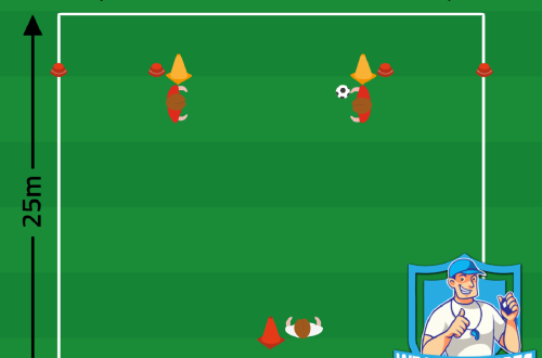 Voetbal oefening