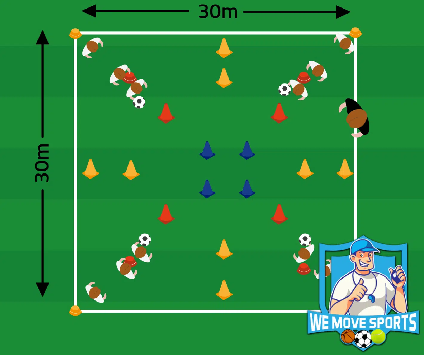 Voetbal oefeningen