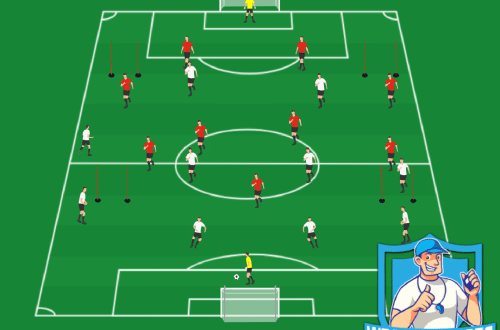 Voetbal oefening
