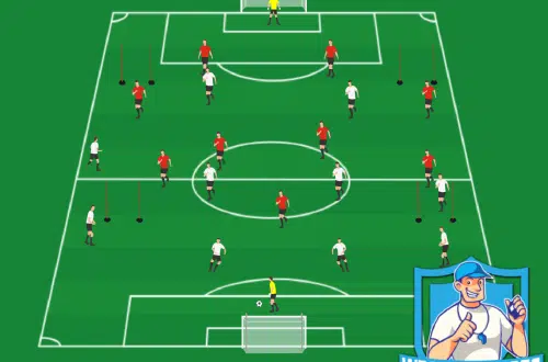 Voetbal oefening