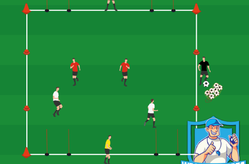 Voetbal oefening