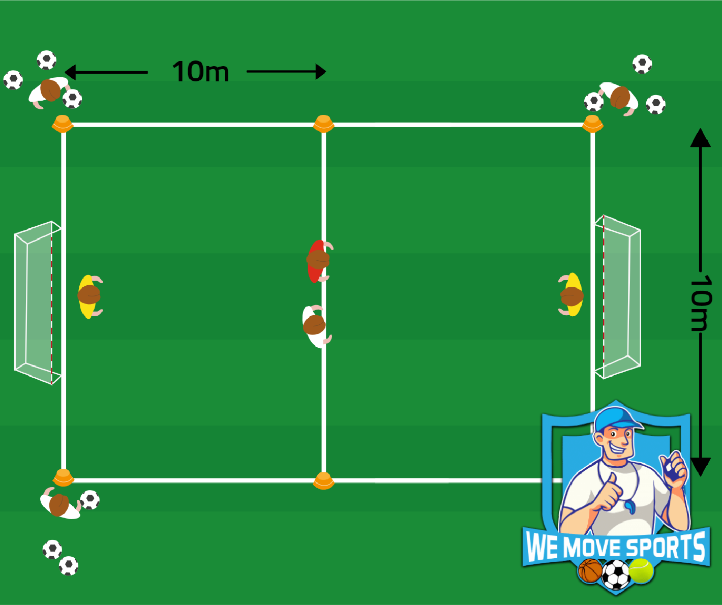 Voetbal oefening