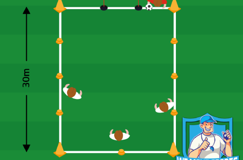 Voetbal oefening
