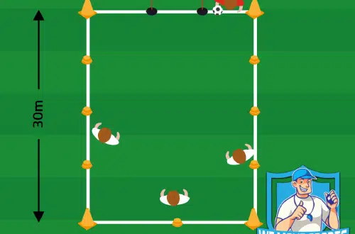Voetbal oefening