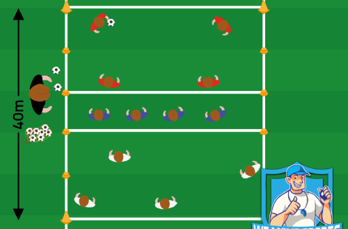 Voetbal oefening