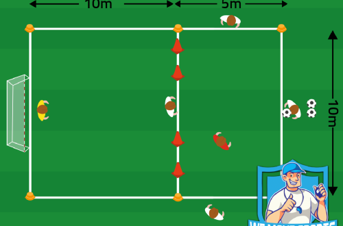 Voetbal oefening
