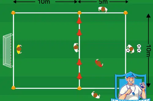 Voetbal oefening