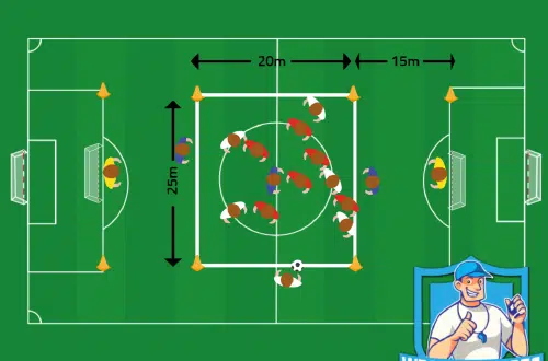 Voetbal oefening
