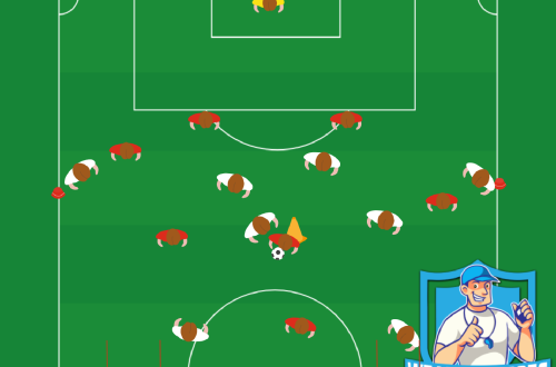 Voetbal oefening