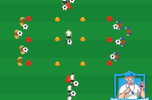 Voetbal oefening