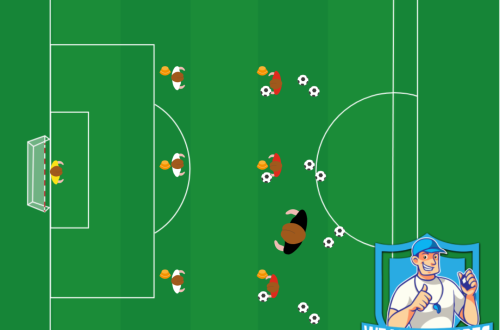 Voetbal oefening