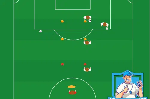 Voetbal oefening