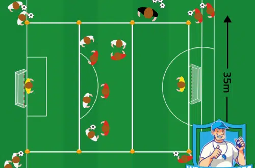 Voetbal oefening